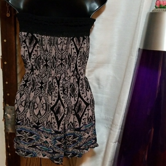 Angie Abstract Festival Romper with Pockets! - Picture 6 of 7